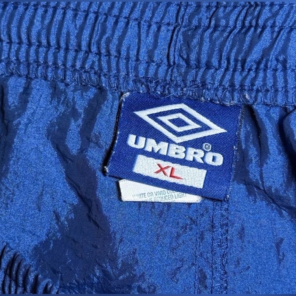Rare Vintage Y2K UMBRO Blue Running Soccer Jogger Track Pants Size XL 41X34 - Picture 10 of 11